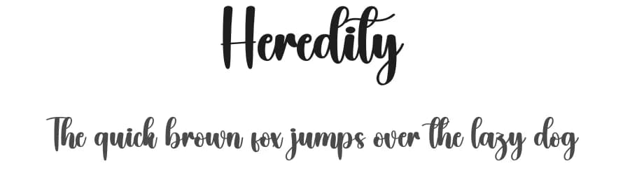 Heredity by Scratchones — Script Handwritten Font