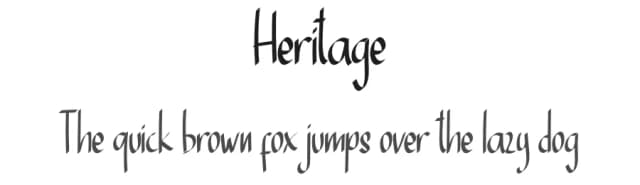 Heritage by Creative Zone — Script Handwritten Font
