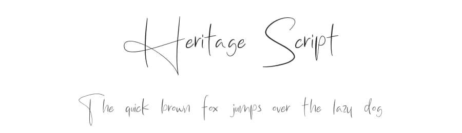 Heritage Script by MJType — Script Handwritten Font
