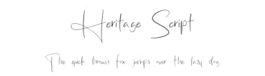 Heritage Script by MJType — Script Handwritten Font — thumbnail 1