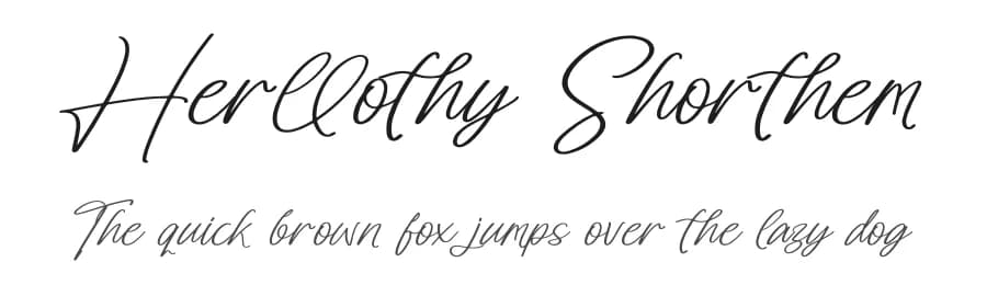 Herllothy Shorthem by Letterena Studios — Script Handwritten Font