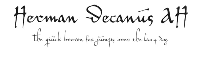 Herman Decanus AH by FontGrube AH — Script Handwritten Font