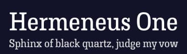 Hermeneus One by Rodrigo Fuenzalida — Serif Font — thumbnail 2