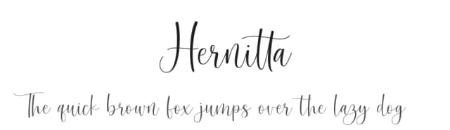 Hernitta by Ef Studio — Script Handwritten Font