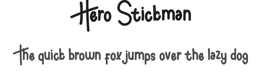 Hero Stickman by RaisProject — Script Handwritten Font