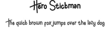 Hero Stickman by RaisProject — Script Handwritten Font — thumbnail 1