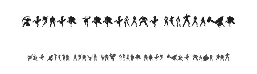 Heroes Assemble Dingbats by Iconian Fonts — Dingbats Font