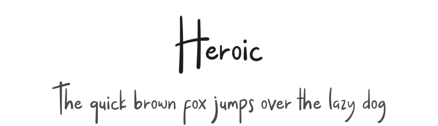 Heroic by Hamzah Muhamad Ihsan — Script Handwritten Font