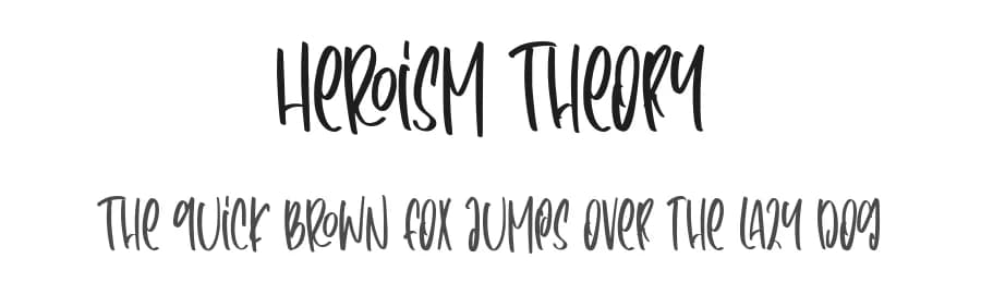 Heroism Theory by Hatf Type — Script Handwritten Font