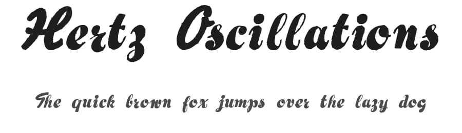 Hertz Oscillations by Intellecta Design — Script Handwritten Font