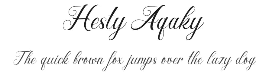 Hesty Aqaky by StringLabs Creative Studio — Script Handwritten Font