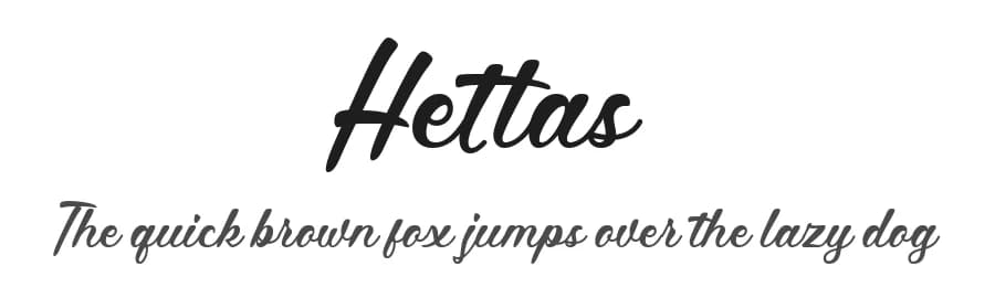 Hettas by 7NTypes — Script Handwritten Font