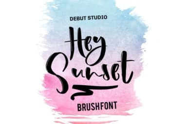 Hey Sunset Font by Debut Studio — Script Handwritten Font — thumbnail 1