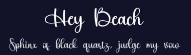 Hey Beach by Scratchones — Script Handwritten Font — thumbnail 2