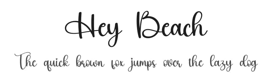 Hey Beach by Scratchones — Script Handwritten Font
