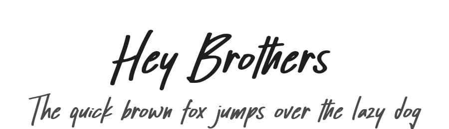 Hey Brothers by Fontherapy — Script Handwritten Font