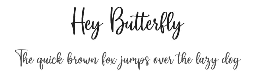 Hey Butterfly by NJ Studio — Script Handwritten Font