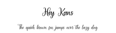 Hey Kans by Sunset Gallery — Script Handwritten Font — thumbnail 1