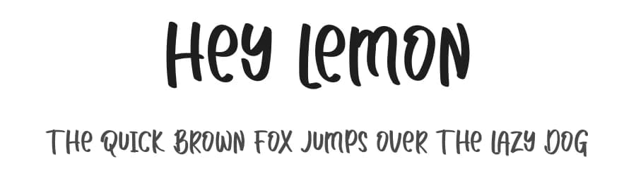 Hey Lemon by Reguler Studio — Script Handwritten Font