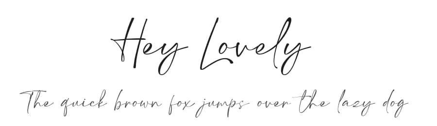 Hey Lovely by 50Fox Studio — Script Handwritten Font