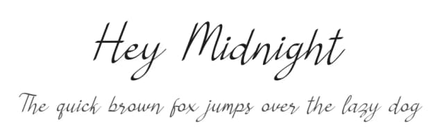 Hey Midnight by skillyasstudio.com — Script Handwritten Font