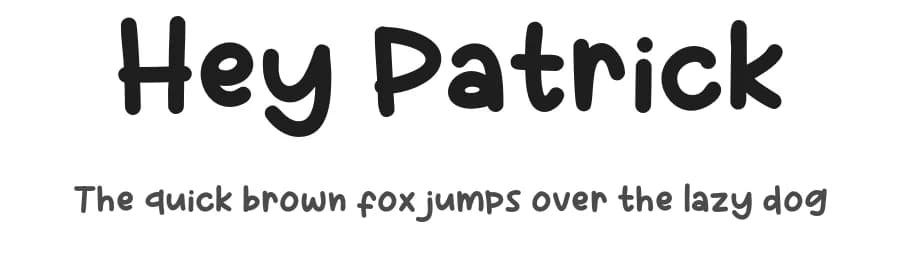 Hey Patrick by Khurasan — Script Handwritten Font