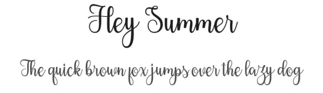 Hey Summer by Skinny Type — Script Handwritten Font