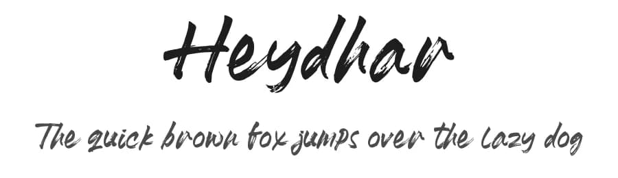 Heydhar by Silverdav Studio — Script Handwritten Font