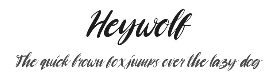 Heywolf by Kong Font — Script Handwritten Font