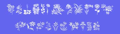 HFF Floral Stencil by Have Fun with Fonts — Dingbats Font — thumbnail 3