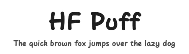HF Puff by HyFont Studio — Script Handwritten Font