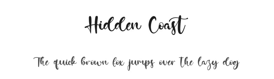 Hidden Coast by Kong Font — Script Handwritten Font