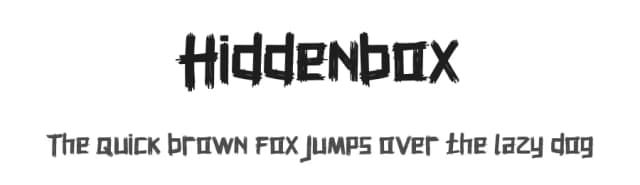 Hiddenbox by yktypstd — Script Handwritten Font