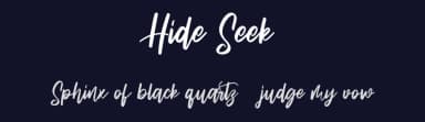 Hide Seek by Maulana Creative — Script Handwritten Font — thumbnail 2