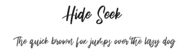 Hide Seek by Maulana Creative — Script Handwritten Font — thumbnail 1