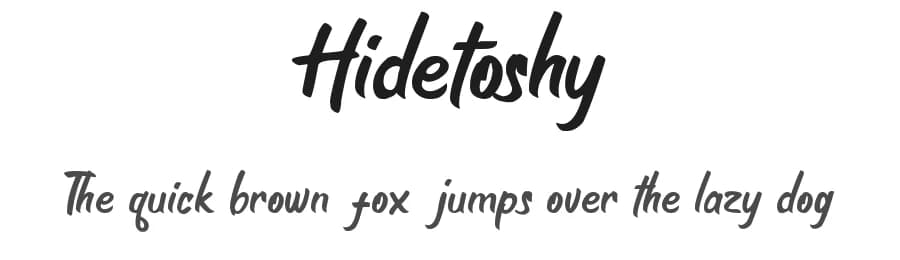 Hidetoshy by zamjump — Script Handwritten Font