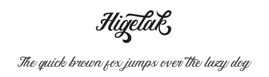 Higelak by Vultype — Script Handwritten Font