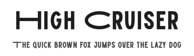 High Cruiser by Type Fairy — Sans Serif Font
