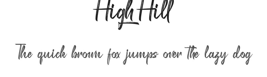 High Hill by RaisProject — Script Handwritten Font