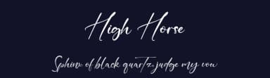 High Horse by Staircase Studio — Script Handwritten Font — thumbnail 2