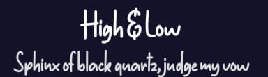 High & Low by Masa Aska Sanurumi — Script Handwritten Font — thumbnail 2