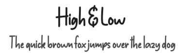 High & Low by Masa Aska Sanurumi — Script Handwritten Font — thumbnail 1