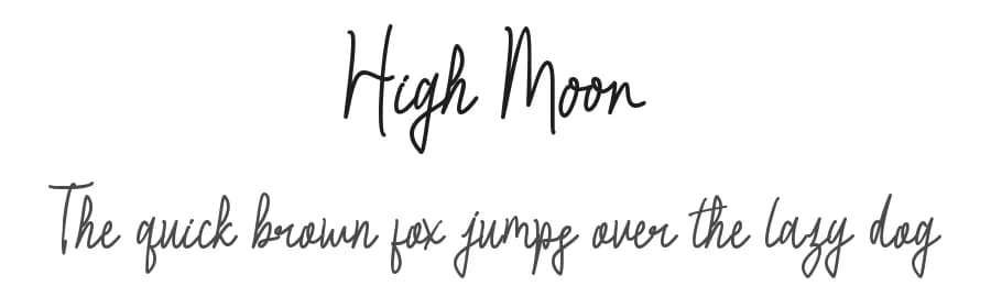 High Moon by Yoga Letter — Script Handwritten Font