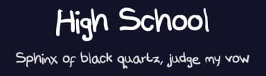 High School by Slenting Art — Script Handwritten Font — thumbnail 2