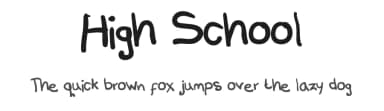 High School by Slenting Art — Script Handwritten Font — thumbnail 1