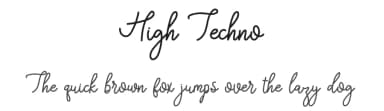 High Techno by AminMario — Script Handwritten Font — thumbnail 1