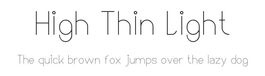 High Thin Light by weknow — Sans Serif Font