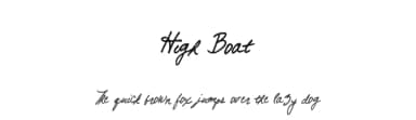 High Boat by Xerographer Fonts — Script Handwritten Font — thumbnail 1