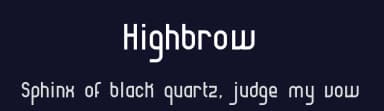 Highbrow by Aquaflame Fonts — Sans Serif Font — thumbnail 2