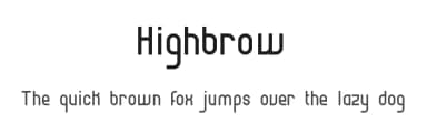 Highbrow by Aquaflame Fonts — Sans Serif Font — thumbnail 1